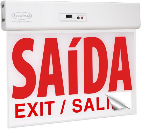 SINALIZACAO-SAIDA-SEGURIMAX-31069-SLIM-FU-VERMELHA-COM-SELETOR-24X18