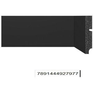 Rodapé de Poliestireno Santa Luzia 3547 Preto 240x10cm