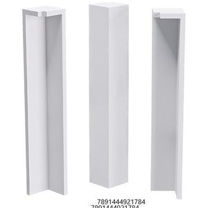 Terminal Santa Luzia Para Canto Externo Branco 15Cm 4 Peça