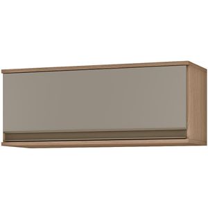 Armário Aéreo 1 Porta Vicenza MX Havana e Taupe 80cm