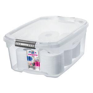 Caixa Organizadora de Plástico Sanremo Cristal 20L 33,1x19,6x48,7CM