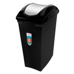 LIXEIRA-BASCULANTE-PLASTICO-SANREMO-SLIM-PRETO-70L