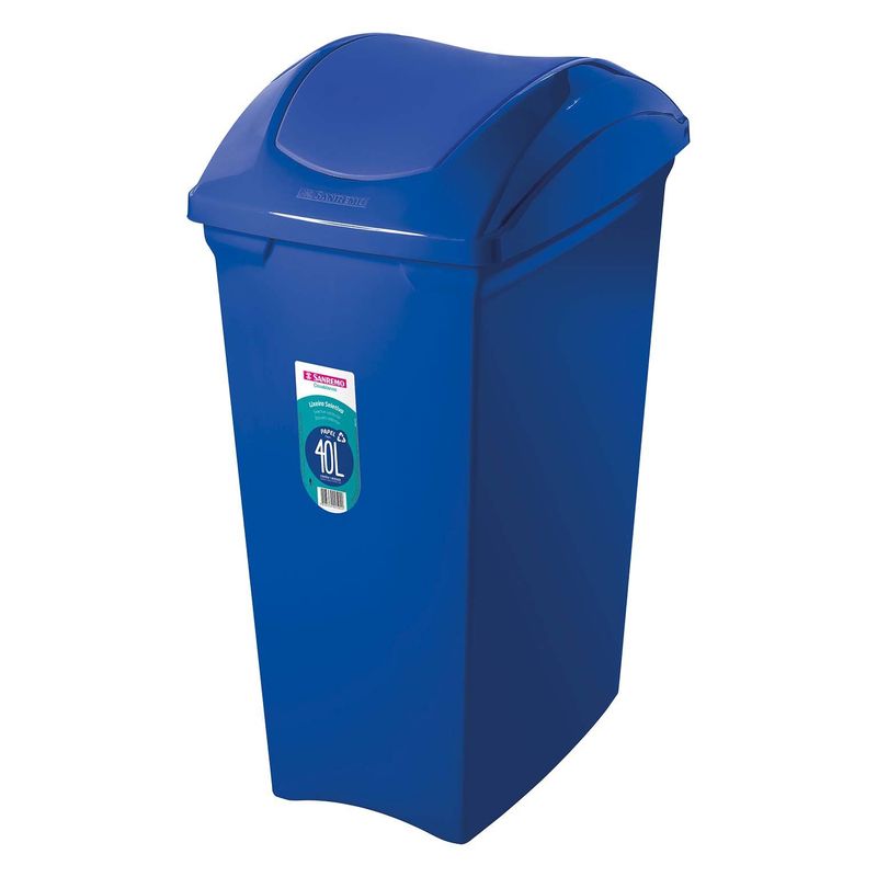 LIXEIRA-SELETIVA-PARA-PAPEL-SANREMO-AZUL-40L