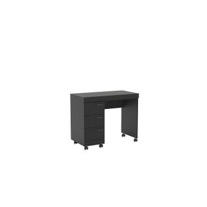 Mesa Para Escritório Computador Notebook Estudo 3 gavetas Osaka Politorno Moveis Preto 74,2x90x46cm