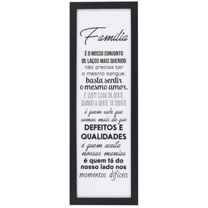 Quadro Decorativo Arte Própria Família 20x60cm
