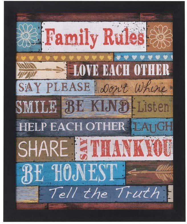 Quadro-Decorativo-Arte-Propria-Family-Rules-40x55cm