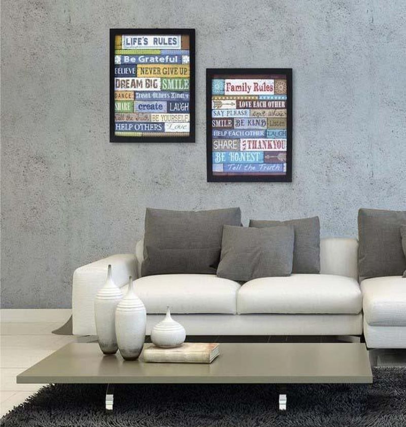QUADRO-DECORATIVO-ARTE-PROPRIA-FAMILY-RULES-40X55CM