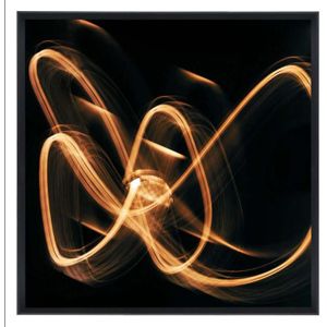 Quadro Decorativo Arte Própria Luzes Ii Dourado 80x80cm
