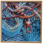 Quadro-Decorativo-Arte-Propria-Rede-Mar-Azul-50x50cm