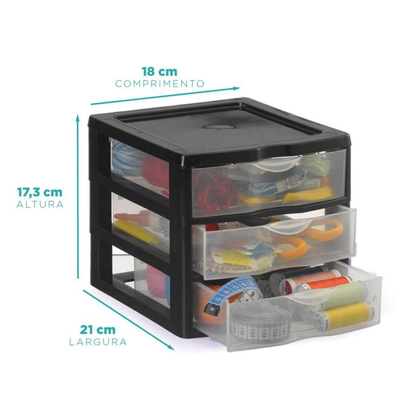 GAVETEIRO-NITRON-PEQUENO-3-ANDARES-PRETO-3-GAVETAS