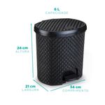 LIXEIRA-RATTAN-NITRON--052-P-6-LITROS-PRETA--C-PEDAL-TAMPA