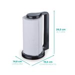 PORTA-PAPEL-TOALHA-NITRON-081-P-PRETO-LISO