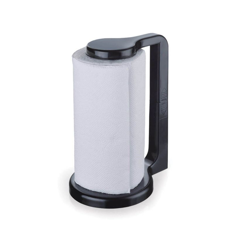 PORTA-PAPEL-TOALHA-NITRON-081-P-PRETO-LISO