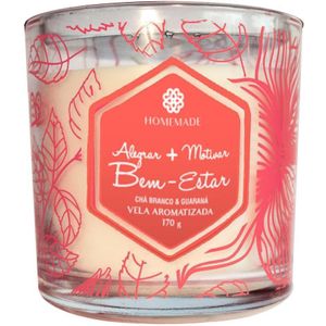 Vela Aromática Bem Estar Chá Branco e Guaraná Color 170g