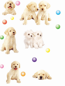 ADESIVO-DE-PAREDE-EVOLUX-CACHORRINHOS-50X70CM