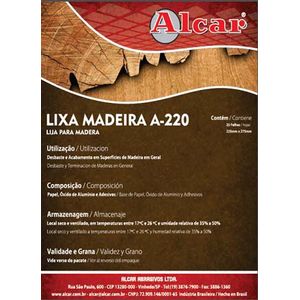 Lixa Madeira Alcar A-220 Grão 50 225x275mm