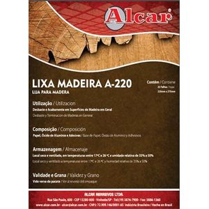 Lixa Madeira Alcar A-220 Grão 120 225x275mm