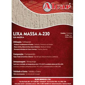 Lixa Massa Alcar A-230 Grão 36 225x275mm