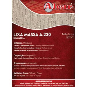 Lixa Massa Alcar A-230 Grão 40 225x275mm