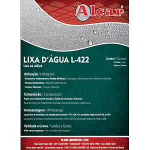 Lixa D'água Alcar L-422 Grão 150 225X275mm