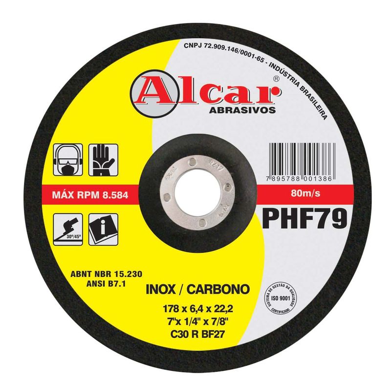 DISCO-DE-DESBASTE-ALCAR-228.6X6.4X22.2MM-PHF-99-INOX