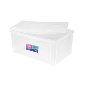 Caixa Organizadora de Plástico Ordene Cristal 65L