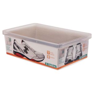 Caixa Organizadora de Plástico Para Sapato Ordene Cristal Transparente Tamanho G