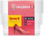 Conjunto Caixa Plástica Para Sapato Ordene M Leve 6 Pague 5