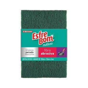 Fibra Abrasiva Multiuso Para Limpeza Pesada Universal Esfrebom Bettanin Pacote com 3 Unidades