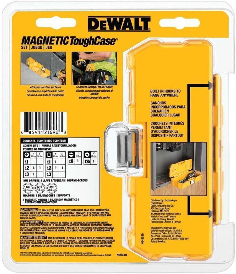 Jogo-de-Ponteiras-Para-Parafusadeira-Magneticas-Dewalt-DWMTC15-Kit-com-15-Pecas