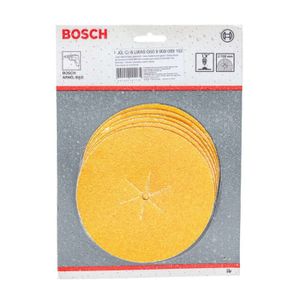 Jogo de Disco de Lixa Para Madeira Grão 50 Bosch 130mm Kit com 6 unidades