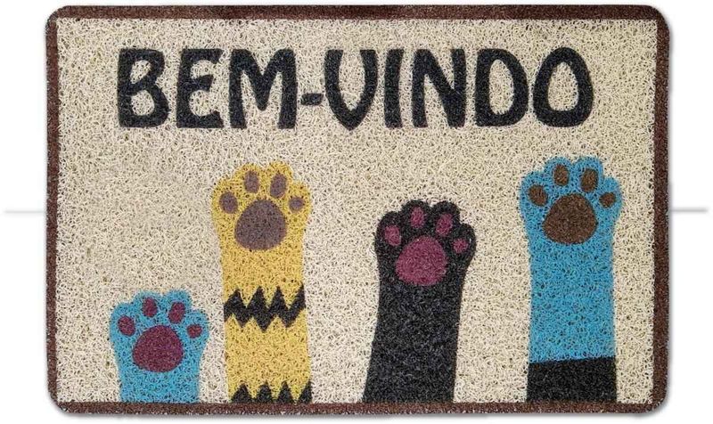 Tapete-PVC-Neolar-Capacho-Patinhas-Bege-40x60cm