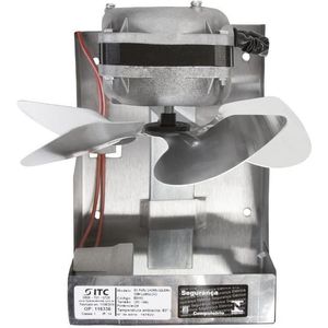 Exaustor Quadrado de Parede Para Churrasqueira ITC com Iluminação 21x21cm 110V Acompanha Suporte Para Fixação