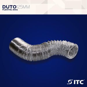 Duto Flexível de Alumínio Barra ITC Exaustores 125mm 5m