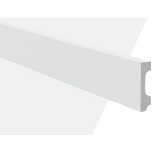Rodapé de Poliestireno NMC Decor WB7 Branco 244x7x1,8cm