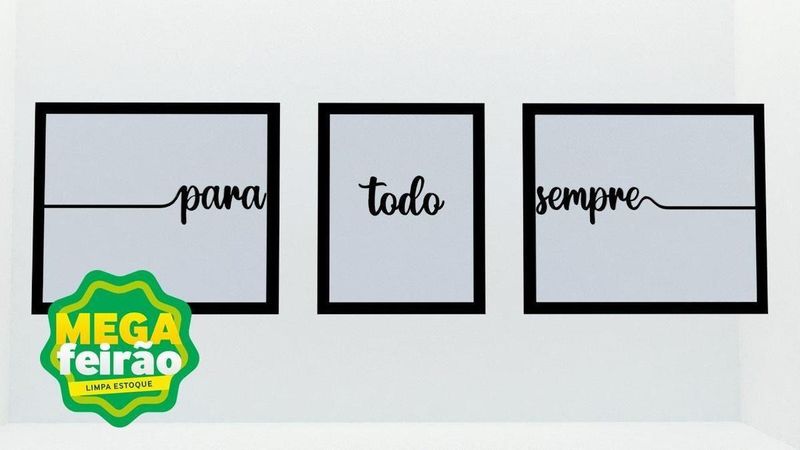 Quadro-Decorativo-Dmadero-Kit-3-Quadros-Para-Todo-Sempre-26x30x6cm
