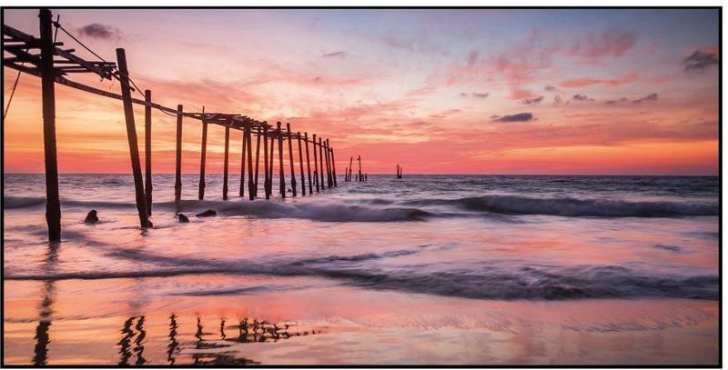 Quadro-Decorativo-E2G-Design-Barcelona-Crepusculo-Ponte-50x100cm