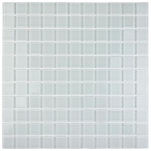 Pastilha de Vidro Glass Mosaic Cristal Lisa Branco 30X30