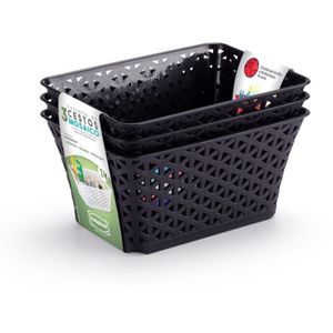 Conjunto Com 3 Cestos Dasplast Mosaico 1,30L