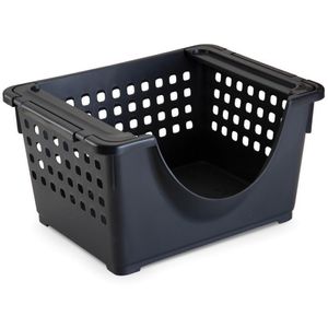 Cesto Empilhavel Dasplast 0602 Preto