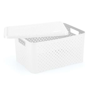 Caixa Quadriculada Dasplast 16L Branca