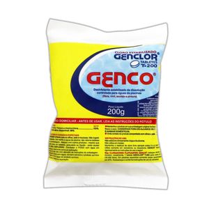 Tabletes de Cloro Para Piscina Genco Multiação 3 em 1 200g