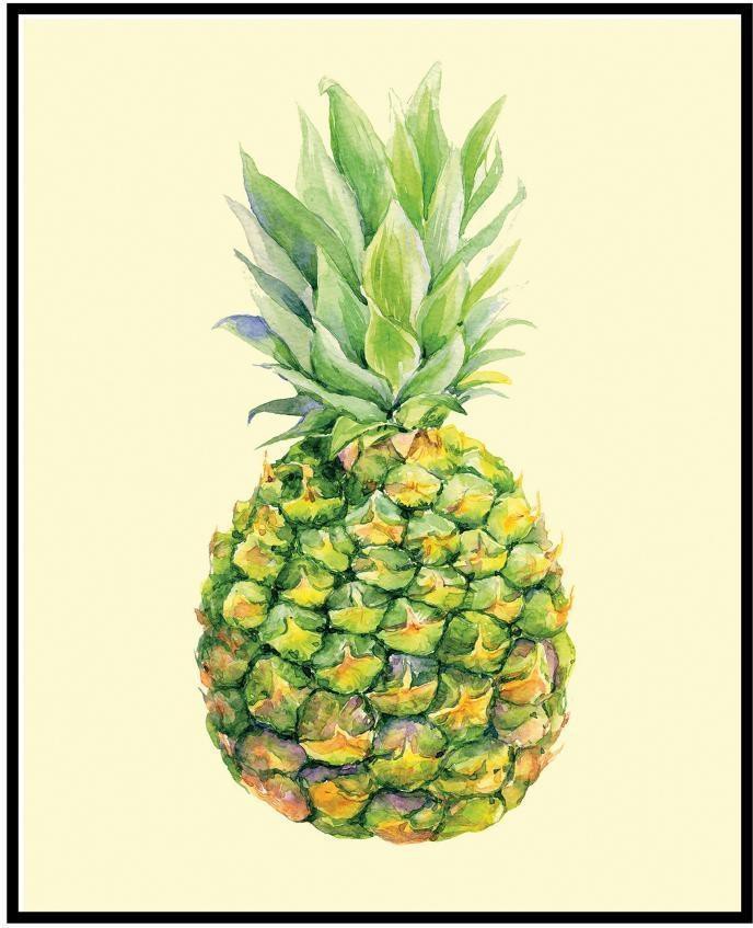Quadro-Decorativo-E2G-Design-Barcelona-Abacaxi-20x25cm