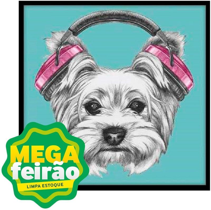 Quadro-Decorativo-E2G-Design-Barcelona-Headphone-Dog-30x30cm