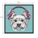 QUADRO-DECORATIVO-E2G-DESIGN-BARCELONA-HEADPHONE-DOG-30X30CM