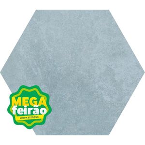 Revestimento Para Parede Interna e Externa Ceral 11,45x11,45cm Hexa Cimento Esmaltado Bold Classe A