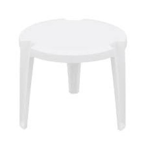 Mesa de PVC Redonda Grosfillex Miami Branco