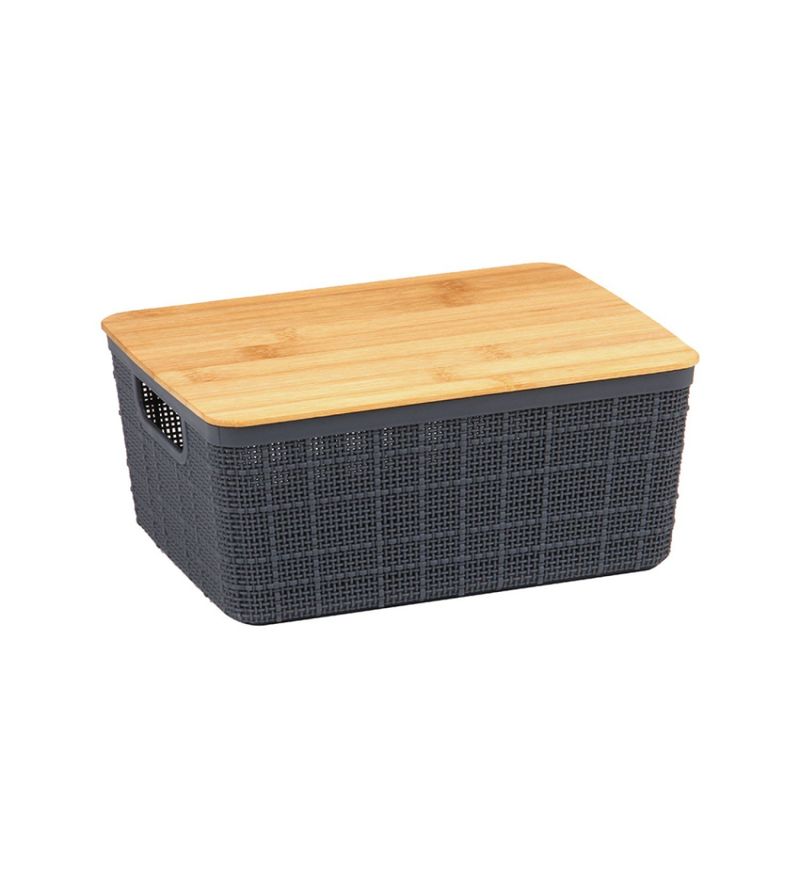 CAIXA-ORGANIZADORA-CINZA-COM-TAMPA-DE-BAMBU-OIKOS-4L