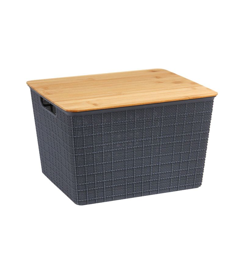 CAIXA-ORGANIZADORA-CINZA-COM-TAMPA-DE-BAMBU-OIKOS-18L