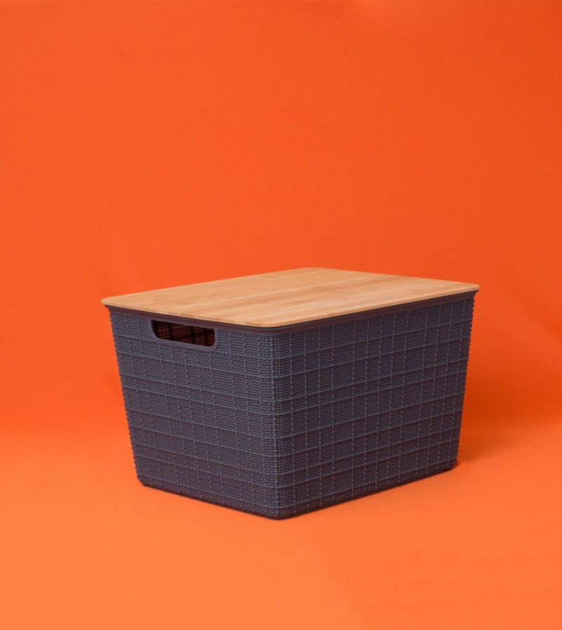 CAIXA-ORGANIZADORA-CINZA-COM-TAMPA-DE-BAMBU-OIKOS-18L